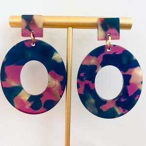 Acrylic Drop Multicolored Earrings